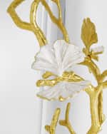 Image 3 of 5: Michael Aram Butterfly Ginkgo White & Gold Large Vase