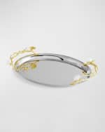 Image 5 of 5: Michael Aram Butterfly Ginkgo White & Gold Large Tray