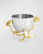 Image 1 of 5: Michael Aram Butterfly Ginkgo White & Gold Nut Bowl