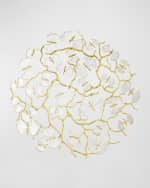Image 2 of 5: Michael Aram Butterfly Ginkgo White & Gold Centerpiece Bowl