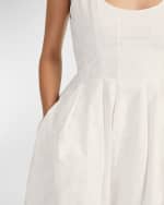 Image 3 of 3: Derek Lam 10 Crosby Jade Sleeveless Bubble-Hem Dress