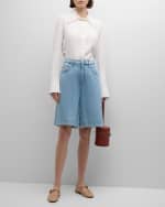 Image 5 of 6: Derek Lam 10 Crosby Dana Wide-Leg Shorts