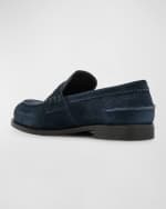 Image 3 of 6: Miu Miu Suede Penny Loafers