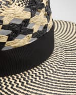 Image 2 of 2: Gigi Burris Samson Woven Straw Fedora