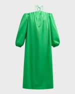 Image 1 of 6: SIMONMILLER Oleander Cotton Poplin Halter Maxi Dress