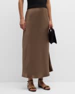 Image 2 of 6: By Malene Birger Boshan Straight Satin Maxi Skirt
