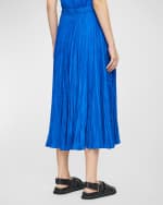Image 3 of 4: Joseph Sully Crinkled Habotai Silk Midi Skirt