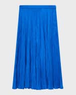 Image 1 of 4: Joseph Sully Crinkled Habotai Silk Midi Skirt