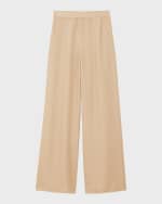 Image 1 of 4: Joseph Mawn High-Rise Wide-Leg Jacquard Pants