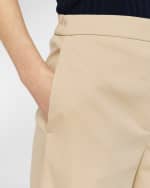 Image 5 of 5: Joseph Temple Cropped Wide-Leg Gabardine Pants