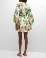 Image 3 of 6: ALEMAIS Rummy Long-Sleeve Multicolor Print Organic Cotton Mini Dress