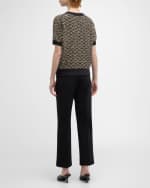 Image 3 of 6: Lafayette 148 New York Textured Stitch Crewneck Sweater