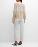 Image 3 of 6: Lafayette 148 New York Raglan-Sleeve Ombre Cashmere Sweater