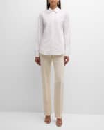 Image 2 of 6: Lafayette 148 New York Split-Sleeve Button-Down Shirt