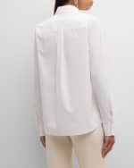 Image 5 of 6: Lafayette 148 New York Split-Sleeve Button-Down Shirt