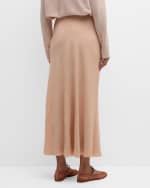 Image 4 of 6: Lafayette 148 New York Bias-Cut Organic Silk Georgette Maxi Skirt