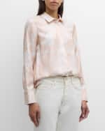 Image 2 of 6: Lafayette 148 New York Scottie Shadow-Print Silk Twill Blouse