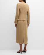 Image 3 of 6: Lafayette 148 New York Fringe-Trim Linen Pencil Skirt