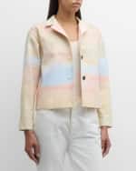 Image 3 of 6: Lafayette 148 New York Cropped Horizon-Print Jacket