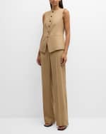 Image 2 of 6: Lafayette 148 New York Bateau-Neck Linen Vest