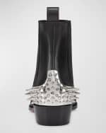 Image 2 of 3: Christian Louboutin Men's Cheliviss Meteor Leather Chelsea Boots