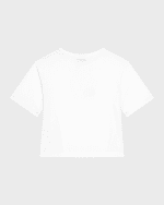 Image 2 of 2: Dolce&Gabbana Girl's Embellished Interlocked Logo-Print T-Shirt, Size 8-14