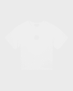 Image 1 of 4: Dolce&Gabbana Girl's Embellished Interlocked Logo-Print T-Shirt, Size 4-6