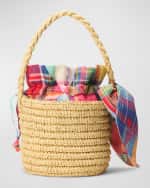 Image 3 of 6: Ralph Lauren Childrenswear Girl's Logo Raffia Bag