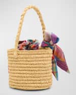 Image 4 of 6: Ralph Lauren Childrenswear Girl's Logo Raffia Bag