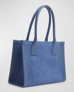 Image 2 of 4: Christian Louboutin By My Side Small Denim Logo Tote