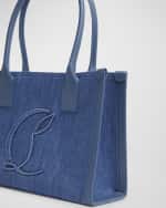 Image 4 of 4: Christian Louboutin By My Side Small Denim Logo Tote