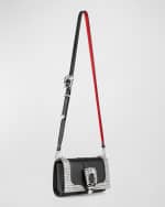 Image 3 of 6: Christian Louboutin Giddy Paloma Buckle Spike Leather Clutch Bag