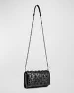 Image 3 of 5: Christian Louboutin Paloma Clutch in Loubinthesky Croco Embossed Leather