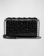 Image 1 of 5: Christian Louboutin Paloma Clutch in Loubinthesky Croco Embossed Leather