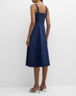 Image 3 of 6: Veronica Beard Aila Sleeveless A-Line Midi Dress