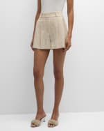Image 2 of 6: Veronica Beard Haina Stripe Seersucker Shorts