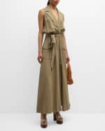 Image 5 of 6: L'Agence Mayer Military Maxi Dress