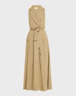 Image 1 of 6: L'Agence Mayer Military Maxi Dress