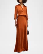 Image 2 of 6: L'Agence Ryker Silk Maxi Skirt