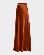 Image 1 of 6: L'Agence Ryker Silk Maxi Skirt