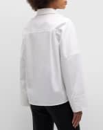 Image 4 of 6: Co Shoulder-Yoke Oversized Cotton Shirt
