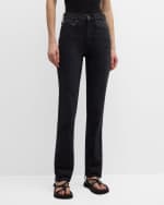 Image 2 of 6: Co High-Rise Tapered-Leg Denim Pants