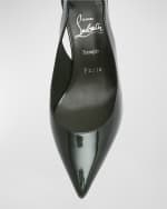 Image 4 of 6: Christian Louboutin Hot Chick Patent Red Sole Slingback Pumps