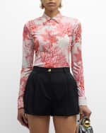 Image 3 of 7: Versace Starfish Printed Jersey Shirt
