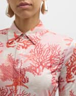 Image 6 of 7: Versace Starfish Printed Jersey Shirt