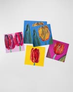 Image 1 of 2: Hunt Slonem Tulip Quartet Coaster Box, Set of 4