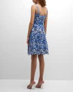 Image 3 of 6: Rickie Freeman for Teri Jon Sleeveless Floral-Embroidered Midi Slip Dress