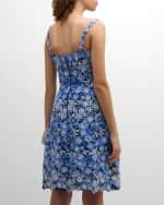 Image 4 of 6: Rickie Freeman for Teri Jon Sleeveless Floral-Embroidered Midi Slip Dress