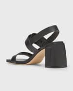 Image 3 of 4: Jimmy Choo Hawke Leather Buckle Slingback Sandals