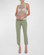 Image 3 of 3: L'Agence Parmida Embellished Openwork Knit Tank Top